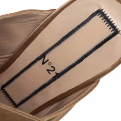 N21 Brown Satin Raso Knot Peep Toe Mules Size 37 Women Sandals 8 N21 Brown Satin Raso Knot Peep Toe Mules Size 37 Women Sandals -N21shop luxury women n21 used shoes p431647 007