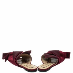 N21 Nº21 Burgundy Satin Raso Knot Flat Slides Size 37.5 Women Sandals 6 N21 Nº21 Burgundy Satin Raso Knot Flat Slides Size 37.5 Women Sandals -N21shop luxury women n21 used shoes p444440 004