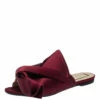 N21 Nº21 Burgundy Satin Raso Knot Flat Slides Size 37.5 Women Sandals 2 N21 Nº21 Burgundy Satin Raso Knot Flat Slides Size 37.5 Women Sandals -N21shop luxury women n21 used shoes p444440 006