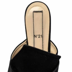 N21 Black Satin Raso Knot Peep Toe Flat Slides Size 39 Women Flats 8 N21 Black Satin Raso Knot Peep Toe Flat Slides Size 39 Women Flats -N21shop luxury women n21 used shoes p454322 007