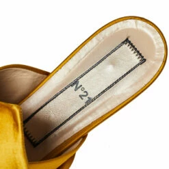 N21 Nº21 Yellow Satin Knot Mule Flats Size 39.5 Women 8 N21 Nº21 Yellow Satin Knot Mule Flats Size 39.5 Women -N21shop luxury women n21 used shoes p455462 005