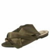 N21 Green Satin Knot Flat Mules Size 39 Women Flats -N21shop luxury women n21 used shoes p455669 008