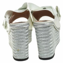 N21 White Patent Leather Knotted Espadrille Wedge Platform Sandals Size 38 Women 6 N21 White Patent Leather Knotted Espadrille Wedge Platform Sandals Size 38 Women -N21shop luxury women n21 used shoes p457017 003