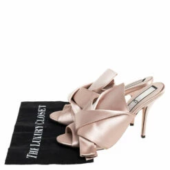 N21 Beige Satin Raso Knot Mule Sandals Size 39.5 Women 9 N21 Beige Satin Raso Knot Mule Sandals Size 39.5 Women -N21shop luxury women n21 used shoes p457354 001
