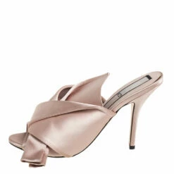 N21 Beige Satin Raso Knot Mule Sandals Size 39.5 Women 3 N21 Beige Satin Raso Knot Mule Sandals Size 39.5 Women -N21shop luxury women n21 used shoes p457354 004