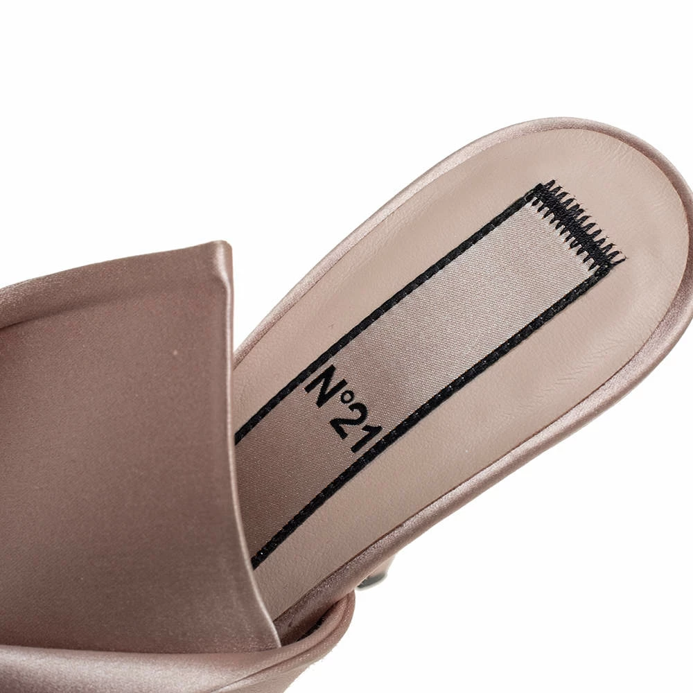 N21 Beige Satin Raso Knot Mule Sandals Size 39.5 Women N21 Beige Satin Raso Knot Mule Sandals Size 39.5 Women -N21shop luxury women n21 used shoes p457354 005