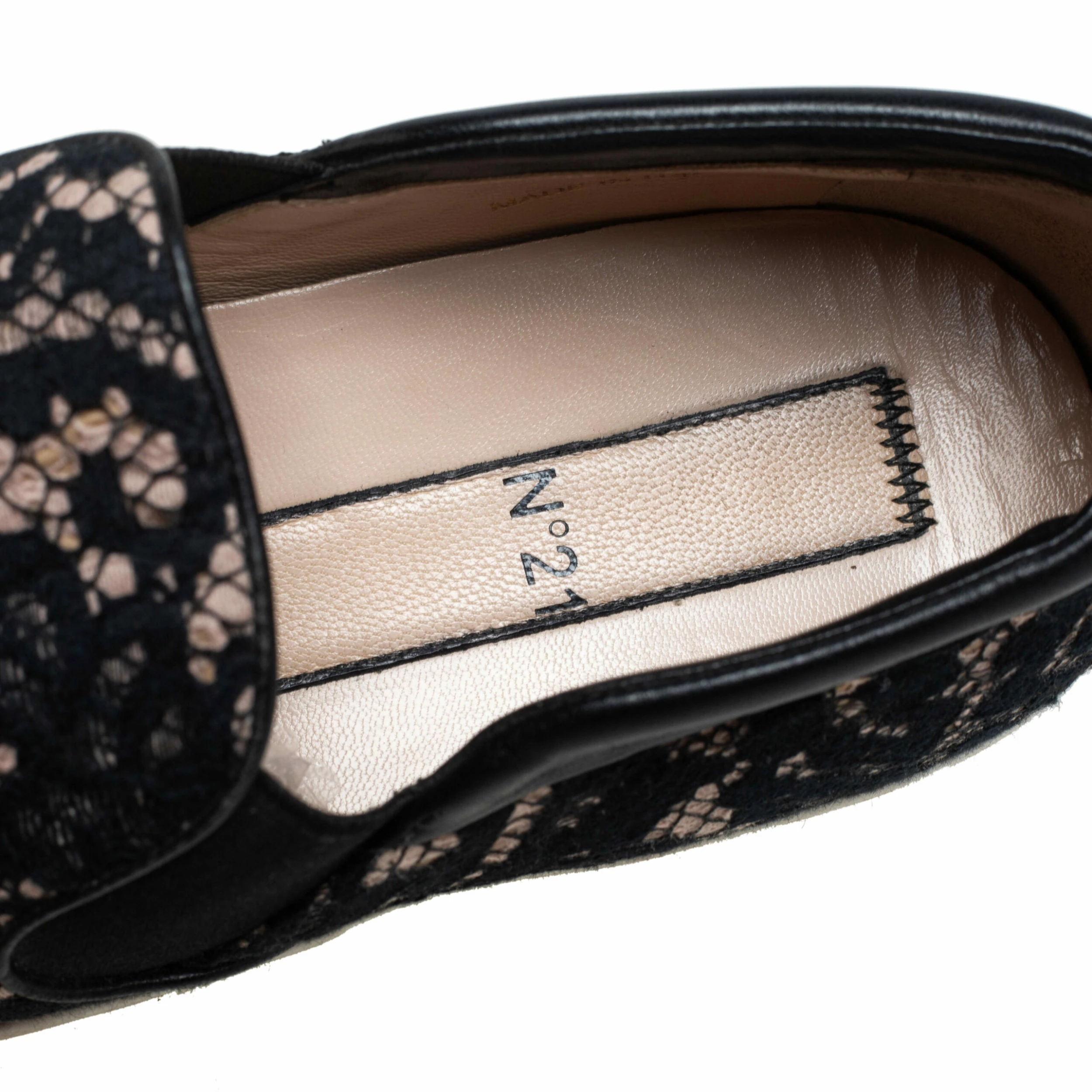 N21 Black Lace And Leather Slip On Sneakers Size 38 Women N21 Black Lace And Leather Slip On Sneakers Size 38 Women -N21shop luxury women n21 used shoes p466068 003 scaled