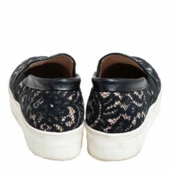 N21 Black Lace And Leather Slip On Sneakers Size 38 Women 6 N21 Black Lace And Leather Slip On Sneakers Size 38 Women -N21shop luxury women n21 used shoes p466068 005