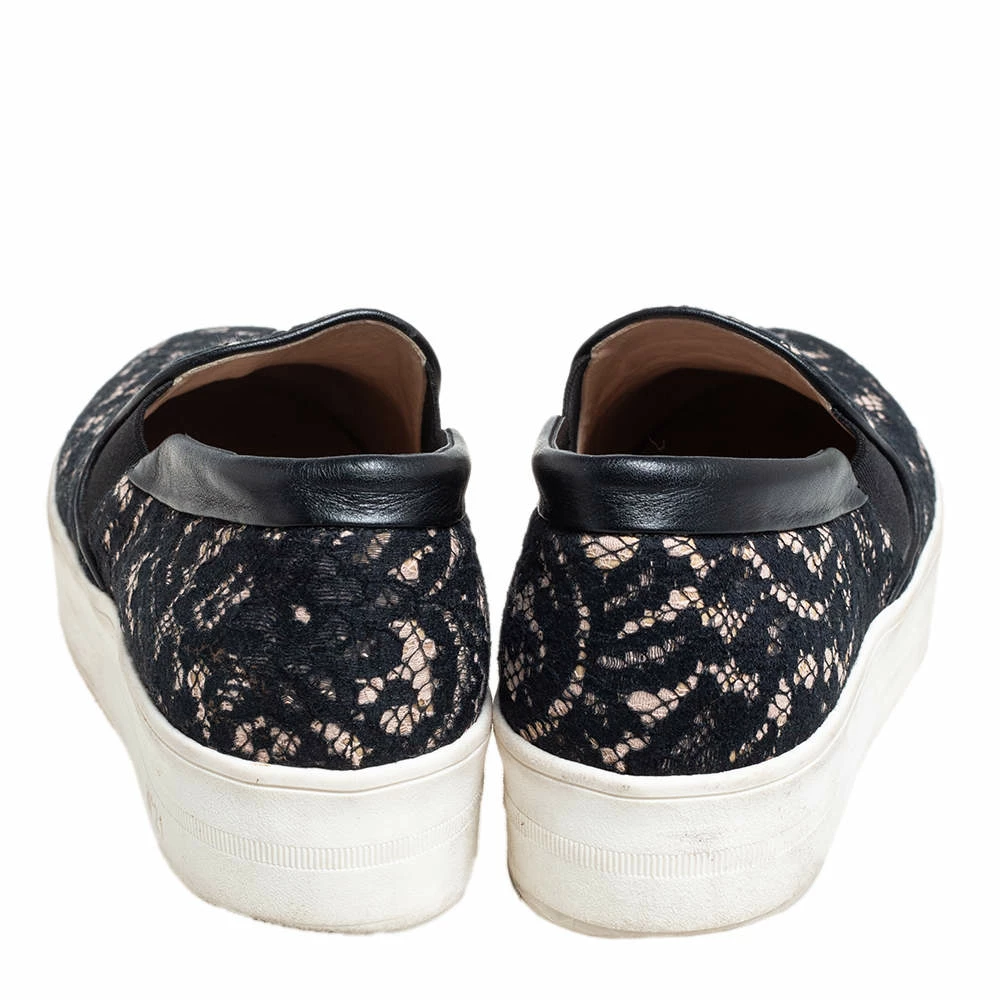 N21 Black Lace And Leather Slip On Sneakers Size 38 Women N21 Black Lace And Leather Slip On Sneakers Size 38 Women -N21shop luxury women n21 used shoes p466068 005