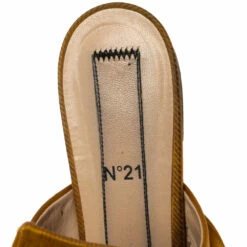 N21 Nº21 Mustard Yellow Satin Knot Flat Mules Size 38 Women Flats 8 N21 Nº21 Mustard Yellow Satin Knot Flat Mules Size 38 Women Flats -N21shop luxury women n21 used shoes p475517 002
