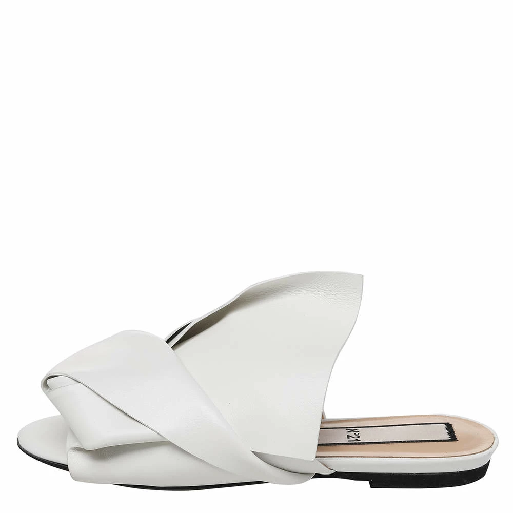N21 Nº21 White Leather Knot Flat Slides Size 37 Women Flats N21 Nº21 White Leather Knot Flat Slides Size 37 Women Flats -N21shop luxury women n21 used shoes p479760 006