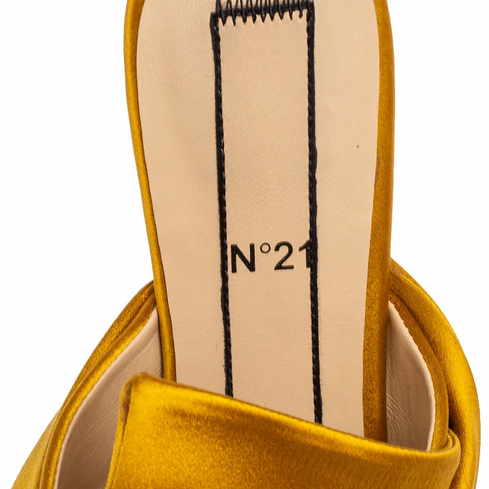N21 Nº21 Yellow Satin Knot Flat Mules Size 37.5 Women Flats N21 Nº21 Yellow Satin Knot Flat Mules Size 37.5 Women Flats -N21shop luxury women n21 used shoes p484418 001