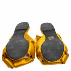 N21 Nº21 Yellow Satin Knot Flat Mules Size 37.5 Women Flats 7 N21 Nº21 Yellow Satin Knot Flat Mules Size 37.5 Women Flats -N21shop luxury women n21 used shoes p484418 002