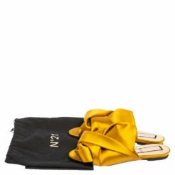 N21 Nº21 Yellow Satin Knot Flat Mules Size 37.5 Women Flats 9 N21 Nº21 Yellow Satin Knot Flat Mules Size 37.5 Women Flats -N21shop luxury women n21 used shoes p484418 004