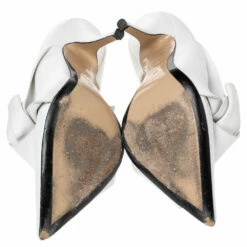 N21 White Leather Knot Pointed Toe Pumps Size 40 Women 7 N21 White Leather Knot Pointed Toe Pumps Size 40 Women -N21shop luxury women n21 used shoes p487130 001