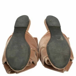 N21 Nº21 Beige Velvet Knot Flat Slide Sandals Size 37 Women 7 N21 Nº21 Beige Velvet Knot Flat Slide Sandals Size 37 Women -N21shop luxury women n21 used shoes p487199 001