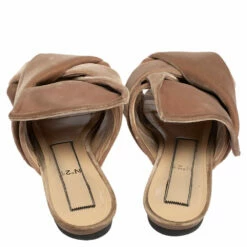 N21 Nº21 Beige Velvet Knot Flat Slide Sandals Size 37 Women 6 N21 Nº21 Beige Velvet Knot Flat Slide Sandals Size 37 Women -N21shop luxury women n21 used shoes p487199 004