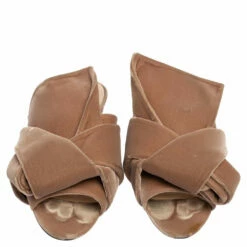 N21 Nº21 Beige Velvet Knot Flat Slide Sandals Size 37 Women 4 N21 Nº21 Beige Velvet Knot Flat Slide Sandals Size 37 Women -N21shop luxury women n21 used shoes p487199 006
