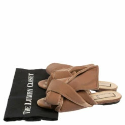 N21 Nº21 Beige Velvet Knot Flat Slide Sandals Size 37 Women 9 N21 Nº21 Beige Velvet Knot Flat Slide Sandals Size 37 Women -N21shop luxury women n21 used shoes p487199 009