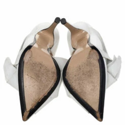 N21 White Leather Knot Pumps Size 35 Women 7 N21 White Leather Knot Pumps Size 35 Women -N21shop luxury women n21 used shoes p487745 005