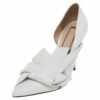 N21 White Leather Knot Pumps Size 35 Women -N21shop luxury women n21 used shoes p487745 010