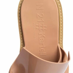 N21 Nº21 X Kartell Beige PVC Knot Platform Slides Sandals Size 39 Women 8 N21 Nº21 X Kartell Beige PVC Knot Platform Slides Sandals Size 39 Women -N21shop luxury women n21 used shoes p490340 002
