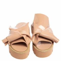 N21 Nº21 X Kartell Beige PVC Knot Platform Slides Sandals Size 39 Women 4 N21 Nº21 X Kartell Beige PVC Knot Platform Slides Sandals Size 39 Women -N21shop luxury women n21 used shoes p490340 006