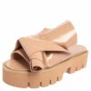 N21 Nº21 X Kartell Beige PVC Knot Platform Slides Sandals Size 39 Women 1 N21 Nº21 X Kartell Beige PVC Knot Platform Slides Sandals Size 39 Women -N21shop luxury women n21 used shoes p490340 009