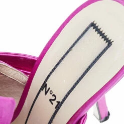 N21 Pink Satin Raso Knot Ankle Wrap Sandals Size 37 Women 8 N21 Pink Satin Raso Knot Ankle Wrap Sandals Size 37 Women -N21shop luxury women n21 used shoes p498541 004