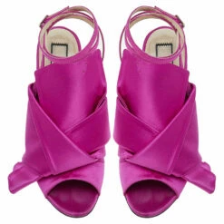 N21 Pink Satin Raso Knot Ankle Wrap Sandals Size 37 Women 4 N21 Pink Satin Raso Knot Ankle Wrap Sandals Size 37 Women -N21shop luxury women n21 used shoes p498541 008