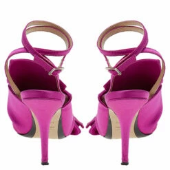 N21 Pink Satin Raso Knot Ankle Wrap Sandals Size 37 Women 6 N21 Pink Satin Raso Knot Ankle Wrap Sandals Size 37 Women -N21shop luxury women n21 used shoes p498541 009