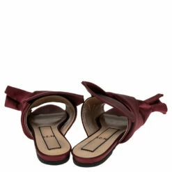 N21 Burgundy Satin Raso Knot Peep Toe Mules Size 37 Women Sandals 6 N21 Burgundy Satin Raso Knot Peep Toe Mules Size 37 Women Sandals -N21shop luxury women n21 used shoes p505982 004