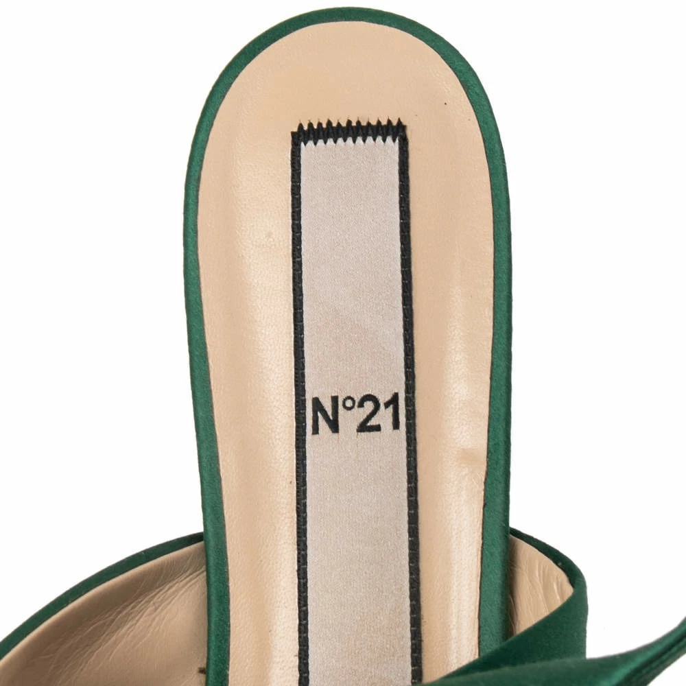N21 N°21 Green Satin Knot Mule Slide Sandals Size 40 Women N21 N°21 Green Satin Knot Mule Slide Sandals Size 40 Women -N21shop luxury women n21 used shoes p509204 005
