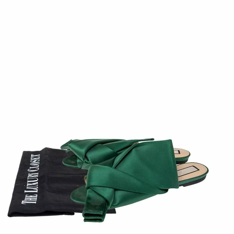 N21 N°21 Green Satin Knot Mule Slide Sandals Size 40 Women N21 N°21 Green Satin Knot Mule Slide Sandals Size 40 Women -N21shop luxury women n21 used shoes p509204 1633937555 009
