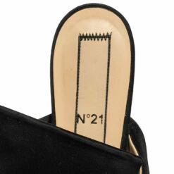 N21 N°21 Black Satin Embellished Knot Flats Sandals Size 38 Women 8 N21 N°21 Black Satin Embellished Knot Flats Sandals Size 38 Women -N21shop luxury women n21 used shoes p509340 006