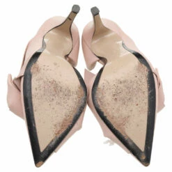N21 N° 21 Beige Leather Abstract Bow Pointed Toe Pumps Size 39 Women -N21shop luxury women n21 used shoes p525697 002