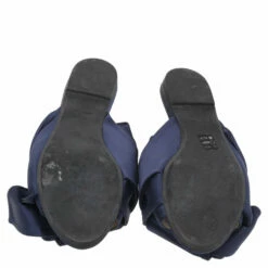 N21 Blue Satin Knot Flat Slides Size 38.5 Women Flats 7 N21 Blue Satin Knot Flat Slides Size 38.5 Women Flats -N21shop luxury women n21 used shoes p525787 001