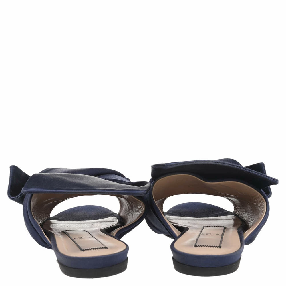 N21 Blue Satin Knot Flat Slides Size 38.5 Women Flats N21 Blue Satin Knot Flat Slides Size 38.5 Women Flats -N21shop luxury women n21 used shoes p525787 005
