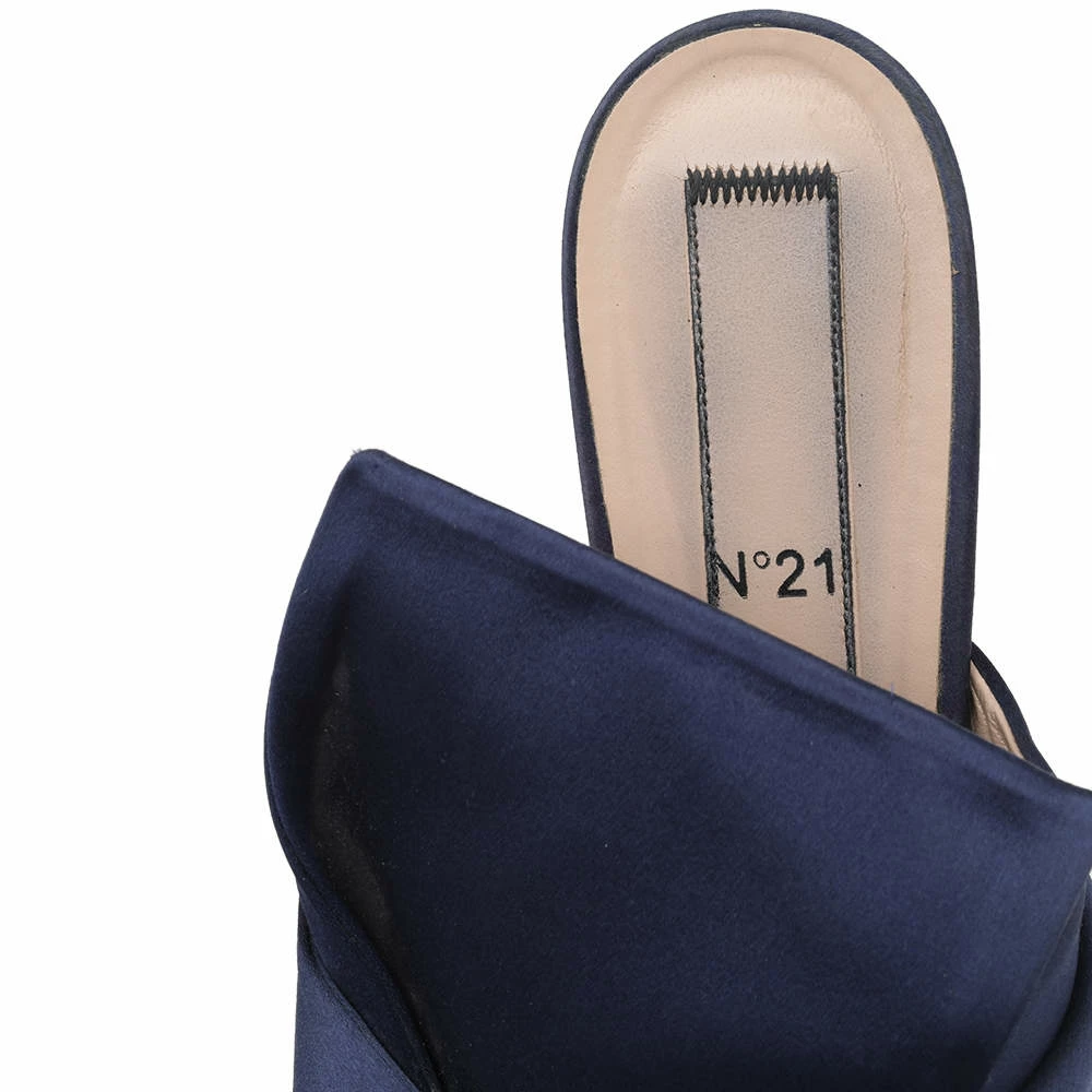 N21 Blue Satin Knot Flat Slides Size 38.5 Women Flats N21 Blue Satin Knot Flat Slides Size 38.5 Women Flats -N21shop luxury women n21 used shoes p525787 006