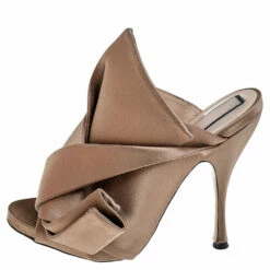 N21 Nº21 Brown Satin Raso Knot Mules Size 38.5 Women Sandals 3 N21 Nº21 Brown Satin Raso Knot Mules Size 38.5 Women Sandals -N21shop luxury women n21 used shoes p525907 002