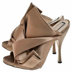 N21 Nº21 Brown Satin Raso Knot Mules Size 38.5 Women Sandals 5 N21 Nº21 Brown Satin Raso Knot Mules Size 38.5 Women Sandals -N21shop luxury women n21 used shoes p525907 005