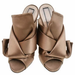 N21 Nº21 Brown Satin Raso Knot Mules Size 38.5 Women Sandals 4 N21 Nº21 Brown Satin Raso Knot Mules Size 38.5 Women Sandals -N21shop luxury women n21 used shoes p525907 006