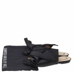 N21 Black Satin Knot Flat Sandals Size 39 Women 9 N21 Black Satin Knot Flat Sandals Size 39 Women -N21shop luxury women n21 used shoes p526133 002