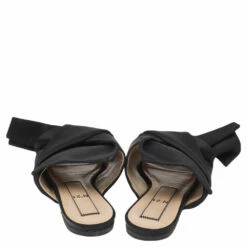N21 Black Satin Knot Flat Sandals Size 39 Women 6 N21 Black Satin Knot Flat Sandals Size 39 Women -N21shop luxury women n21 used shoes p526133 004