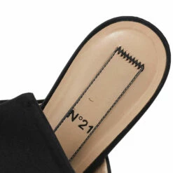 N21 Black Satin Knot Flat Sandals Size 39 Women 8 N21 Black Satin Knot Flat Sandals Size 39 Women -N21shop luxury women n21 used shoes p526133 006