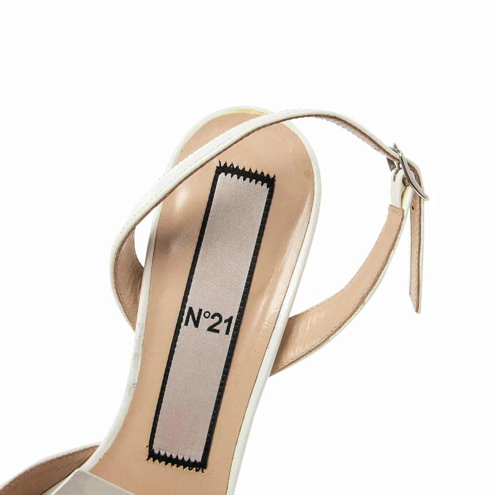 N21 Cream Patent Leather Knotted Toe Slingback Sandals Size 38 Women N21 Cream Patent Leather Knotted Toe Slingback Sandals Size 38 Women -N21shop luxury women n21 used shoes p534211 002