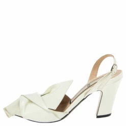 N21 Cream Patent Leather Knotted Toe Slingback Sandals Size 38 Women 3 N21 Cream Patent Leather Knotted Toe Slingback Sandals Size 38 Women -N21shop luxury women n21 used shoes p534211 007