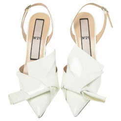 N21 Cream Patent Leather Knotted Toe Slingback Sandals Size 38 Women 4 N21 Cream Patent Leather Knotted Toe Slingback Sandals Size 38 Women -N21shop luxury women n21 used shoes p534211 008