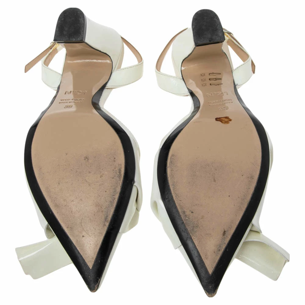 N21 Cream Patent Leather Knotted Toe Slingback Sandals Size 38 Women N21 Cream Patent Leather Knotted Toe Slingback Sandals Size 38 Women -N21shop luxury women n21 used shoes p534211 009