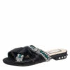 N21 Nº21 Black Satin Crystal Embellished Knotted Flat Slides Size 38 Women Flats 1 N21 Nº21 Black Satin Crystal Embellished Knotted Flat Slides Size 38 Women Flats -N21shop luxury women n21 used shoes p541365 003